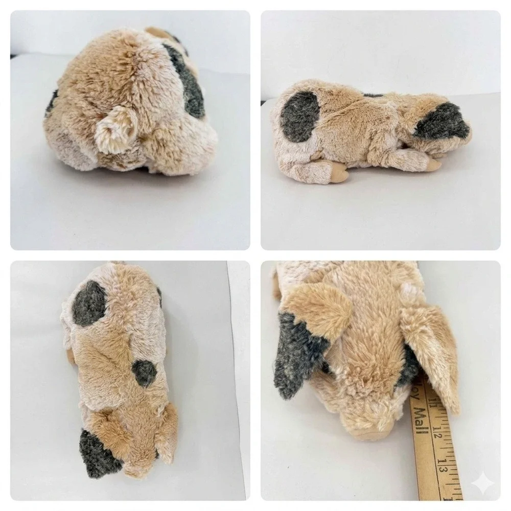 Folkmanis Grunting Pig Hand Puppet Spotted Tan Black Plush 2991 Sound Maker